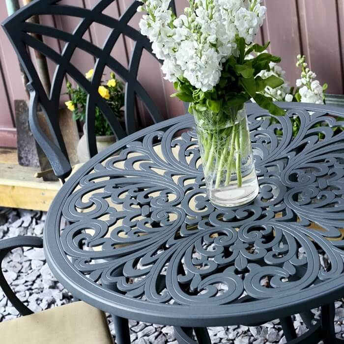 Jill Table 2 Seater Set - Slate - Image 7