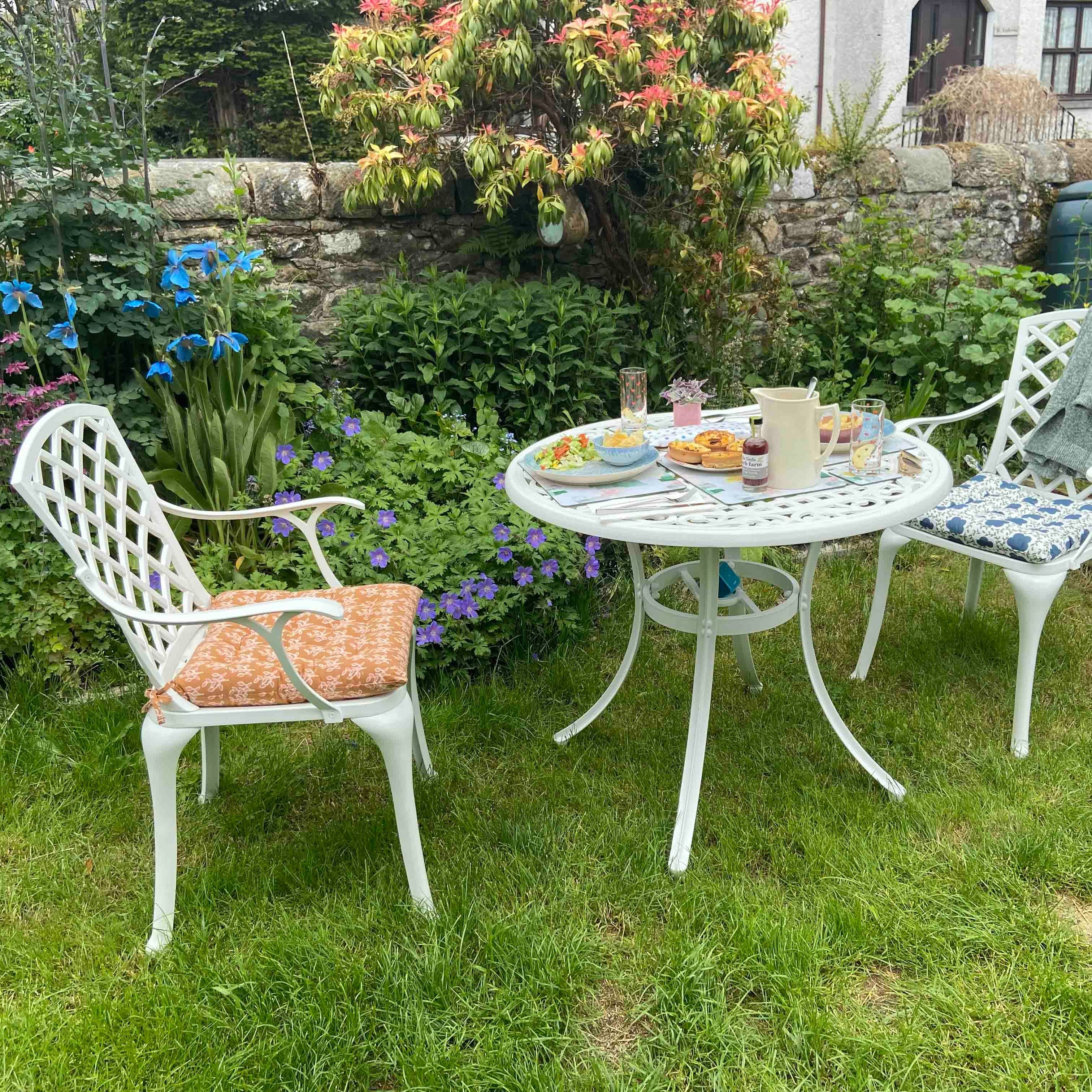 Jill Table 2 Seater Set - White - Image 6