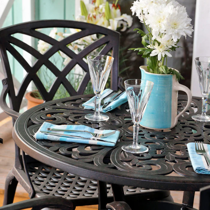 Jill Table 4 Seater Set - Antique Bronze - Image 10