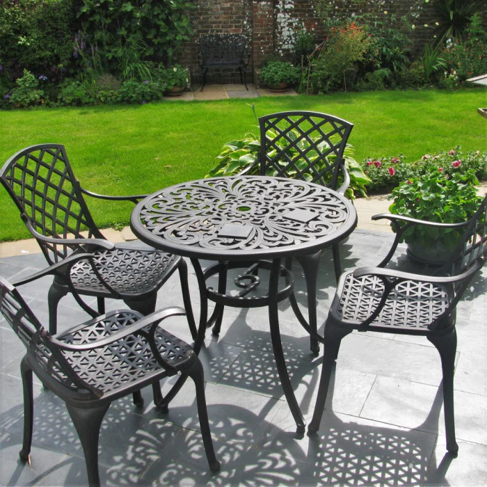 Jill Table 4 Seater Set - Antique Bronze - Image 5