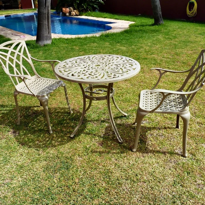 Jill Table 4 Seater Set - Sandstone - Image 3
