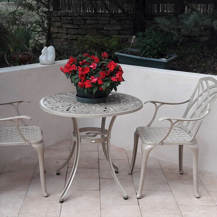 Jill Table 4 Seater Set - Sandstone - Image 7