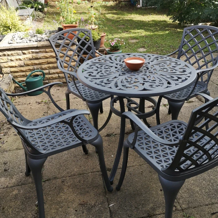Jill Table 4 Seater Set - Slate - Image 12