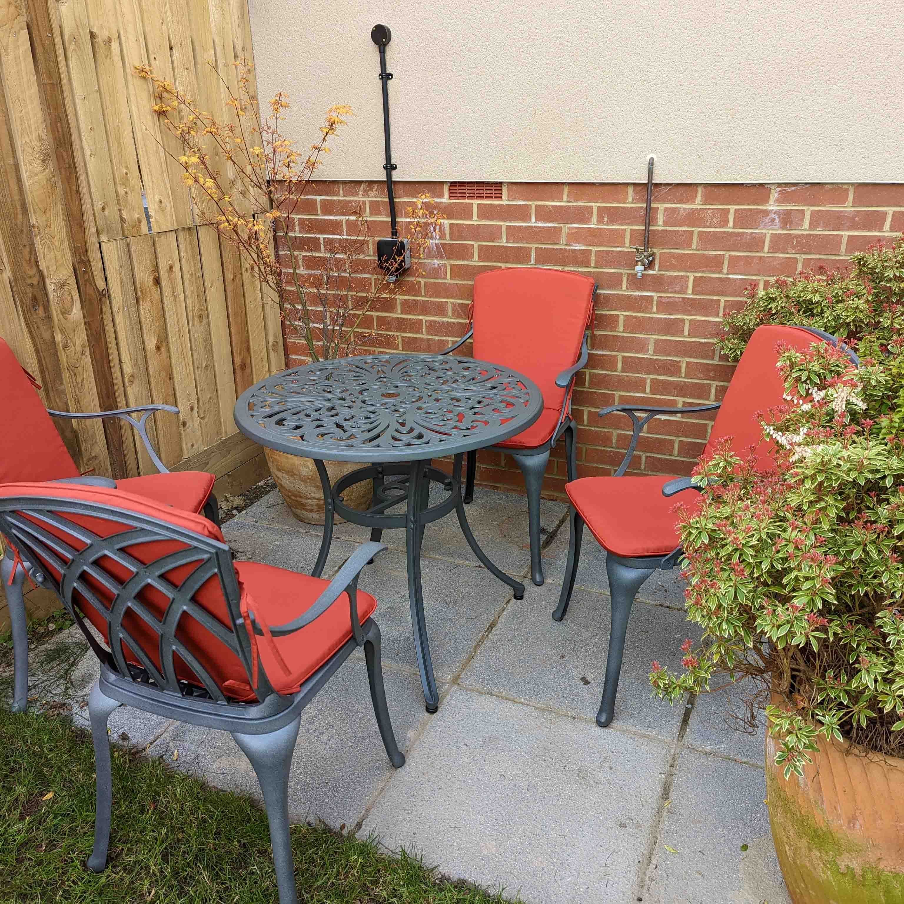 Jill Table 4 Seater Set - Slate - Image 6