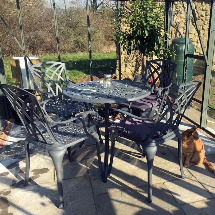 Jill Table 4 Seater Set - Slate - Image 9