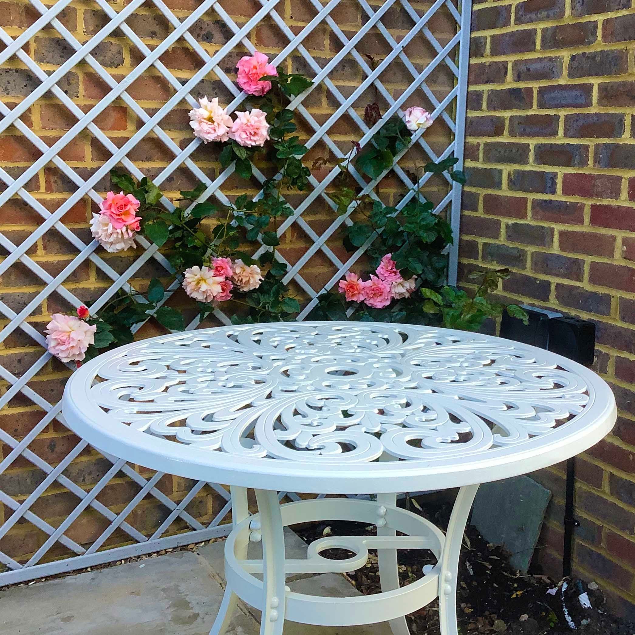 Jill Table 4 Seater Set - White - Image 5