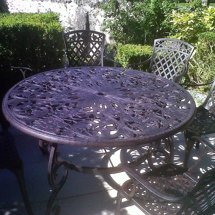 Joyce Table 6 Seater Set - Antique Bronze - Image 13