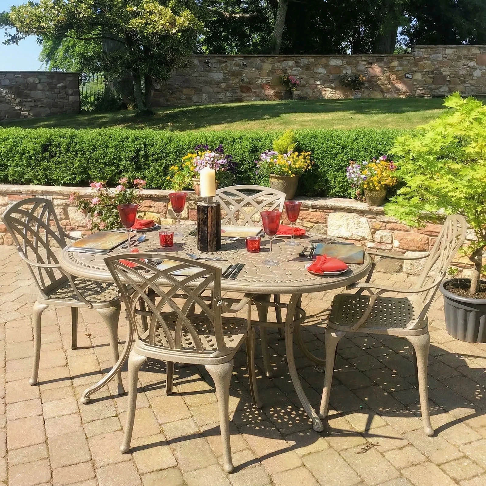 June Table 4 Seater Set - Sandstone - Image 3