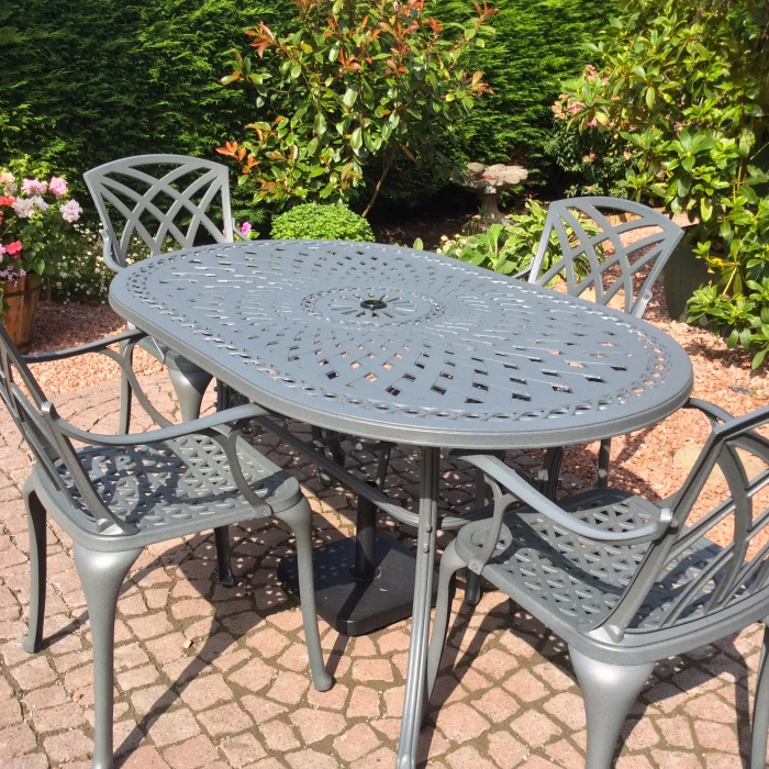 June Table 4 Seater Set - Slate - Image 10