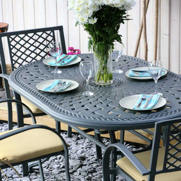 June Table 4 Seater Set - Slate - Image 11