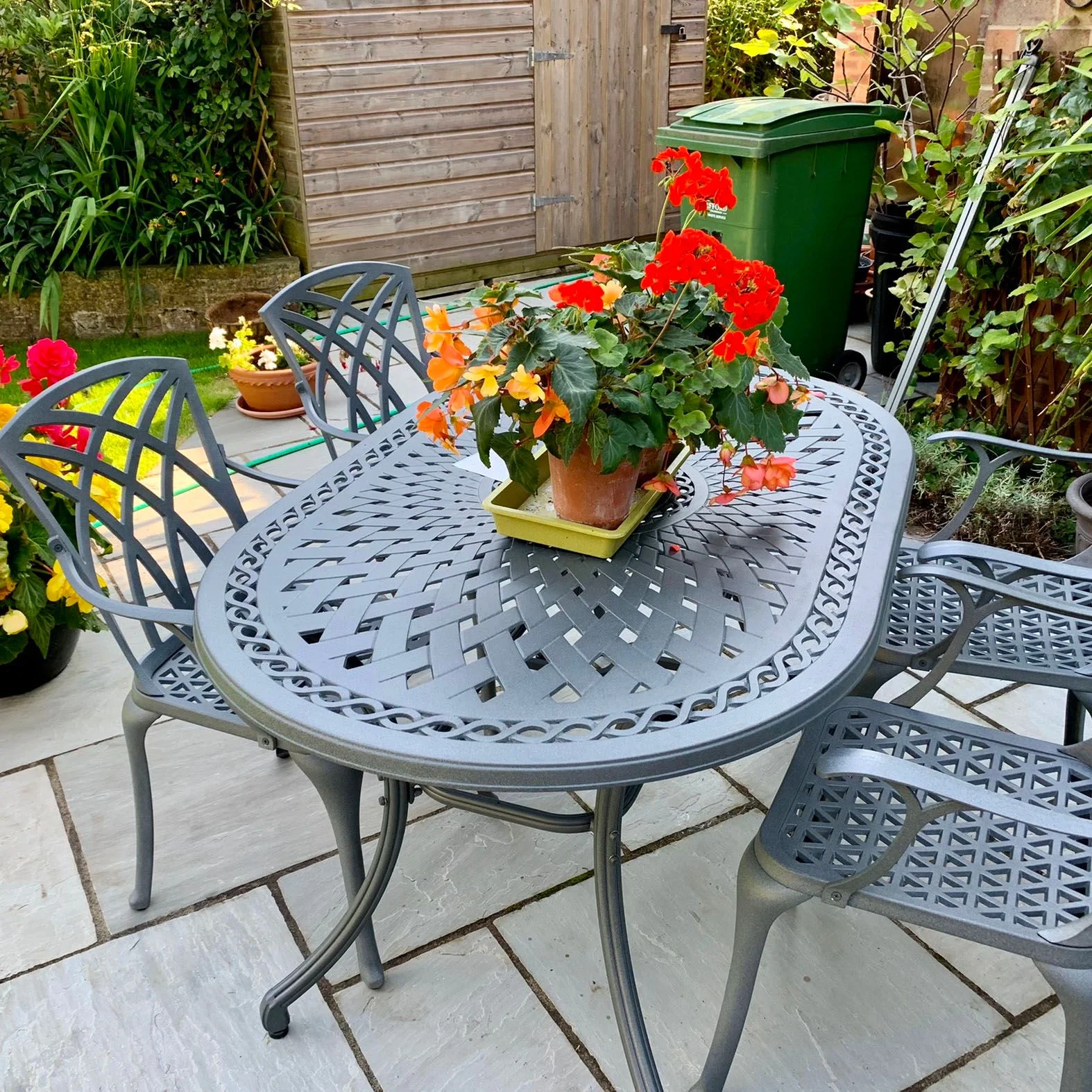 June Table 4 Seater Set - Slate - Image 3