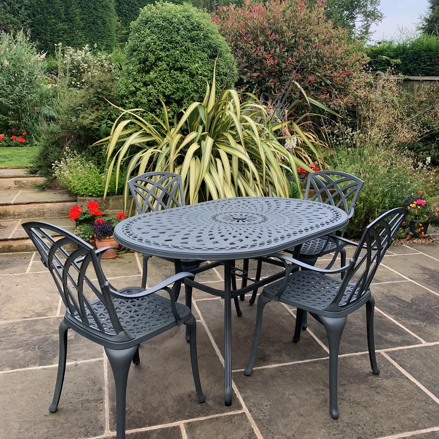 June Table 4 Seater Set - Slate - Image 5