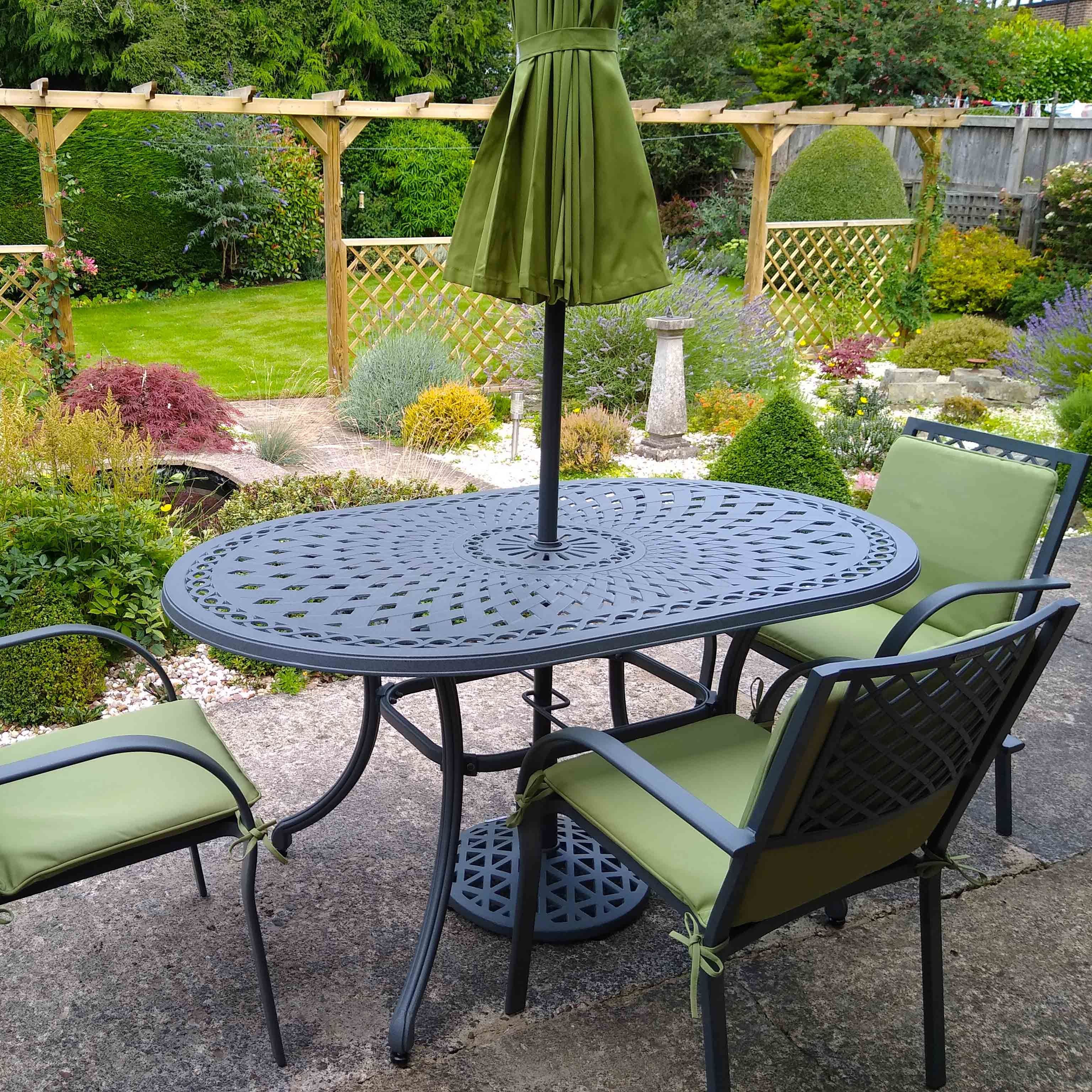June Table 4 Seater Set - Slate - Image 9