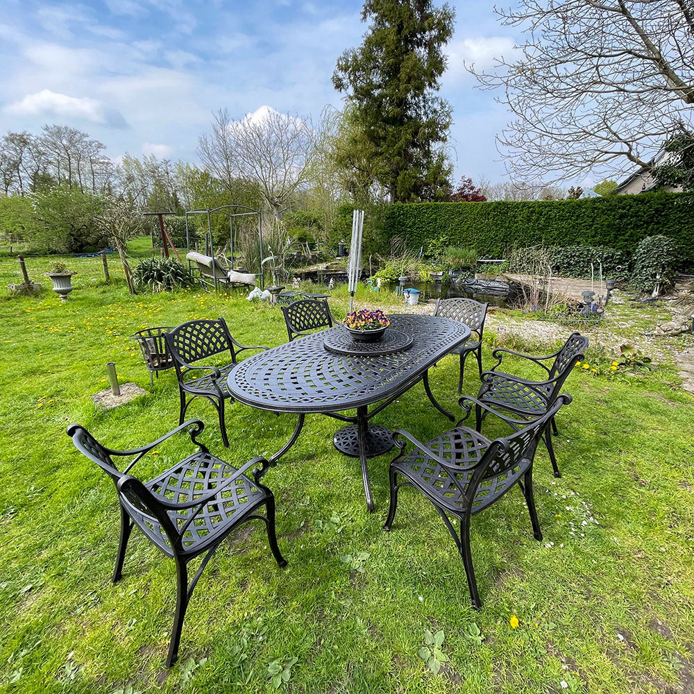 June Table 6 Seater Set - Antique Bronze - Image 19