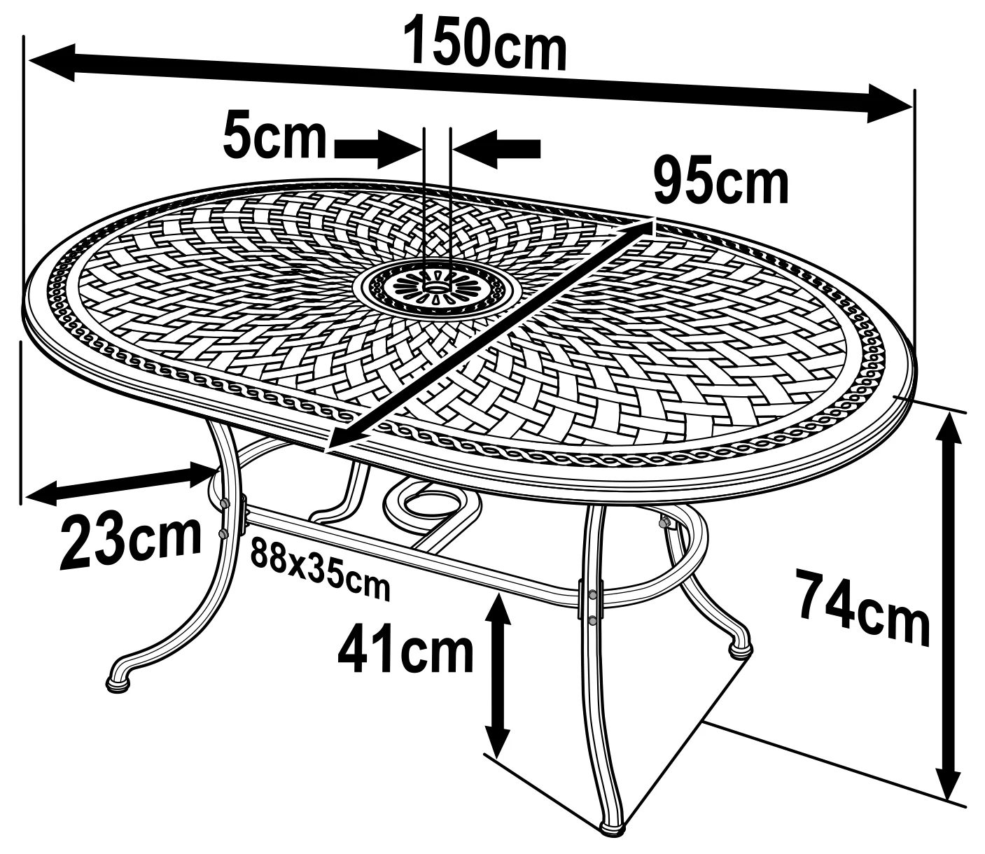 June Table 4 Seater Set - Sandstone - Image 13