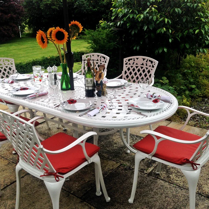 June Table 6 Seater Set - White - Image 6