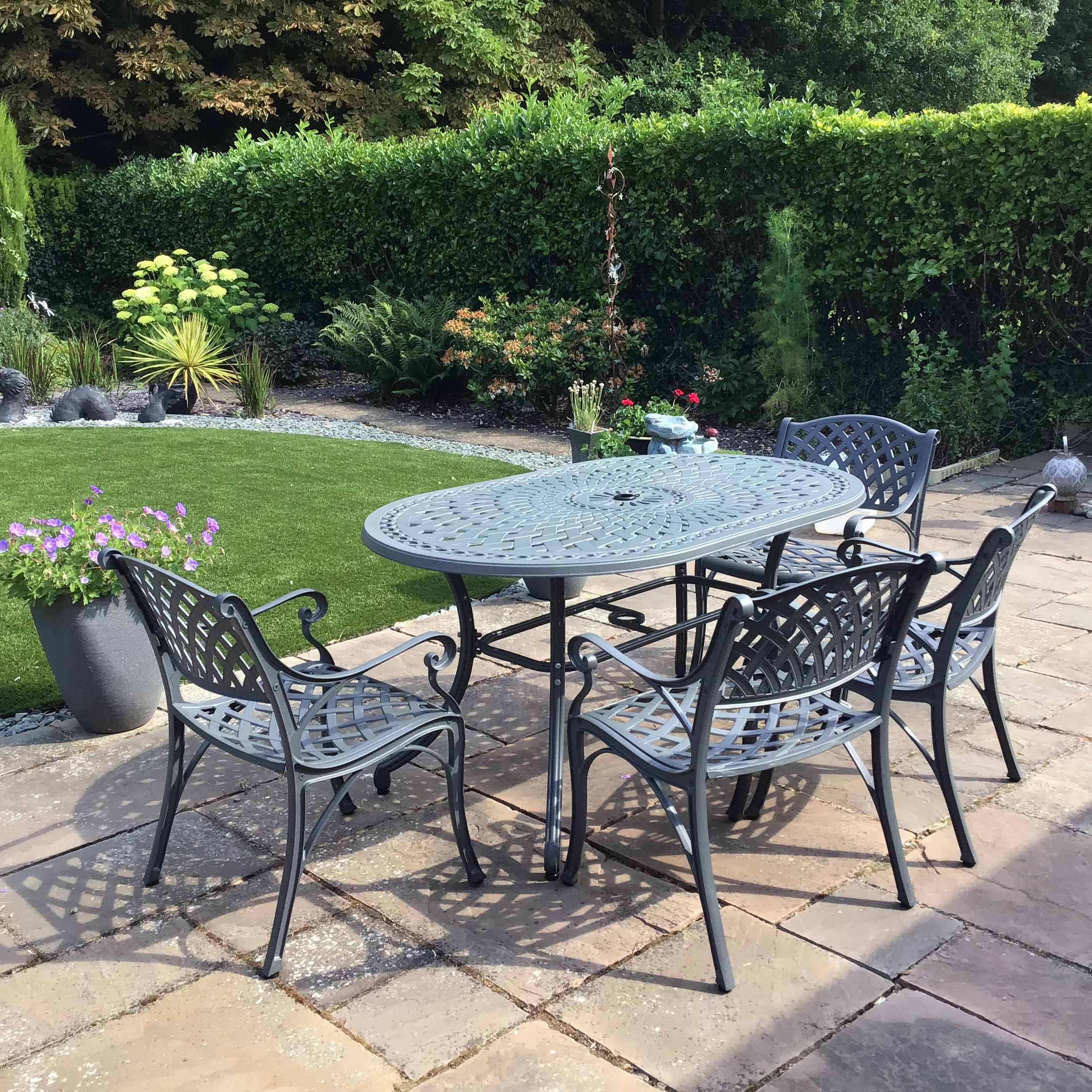 June Table 4 Seater Set - Slate - Image 7