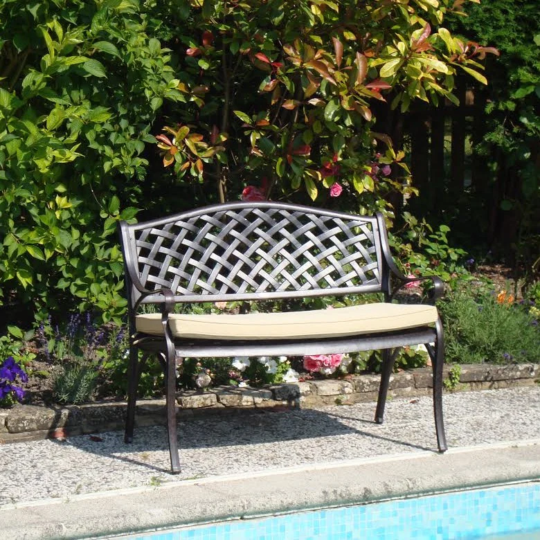 Lattice Bench Cushion Stone - Image 3