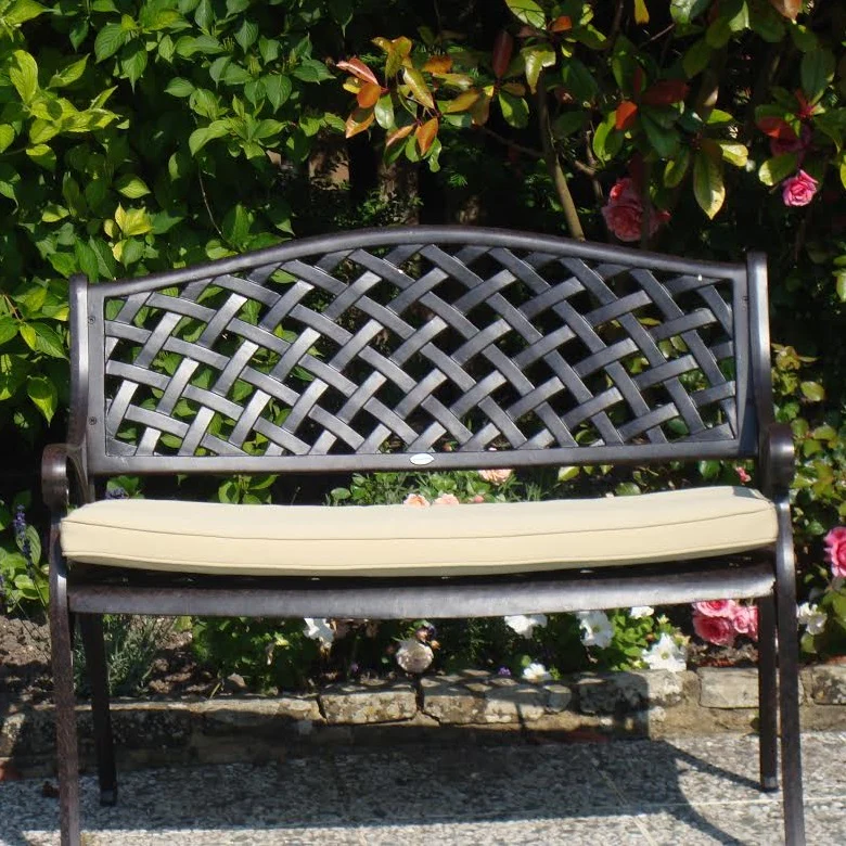 Lattice Bench Cushion Stone - Image 4