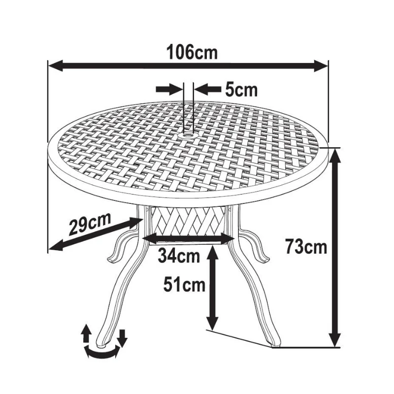 Lisa Table 4 Seater Set - Slate - Image 6