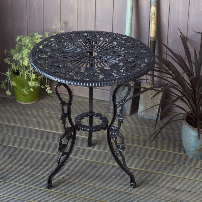 London Rose Bistro 2 Seater Set - Antique Bronze - Image 8