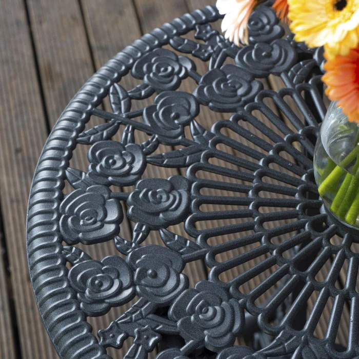 London Rose Bistro 2 Seater Set - Slate - Image 10