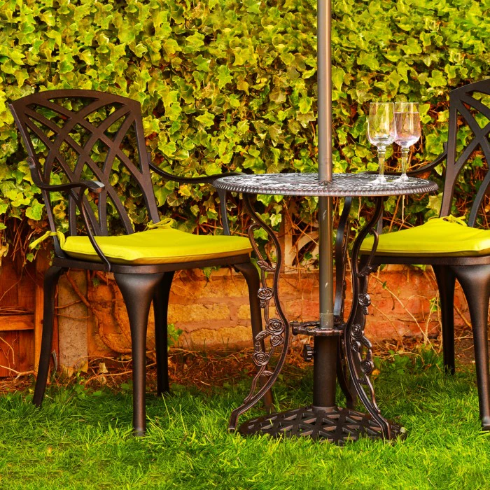 London Rose Table 2 Seater Set - Antique Bronze