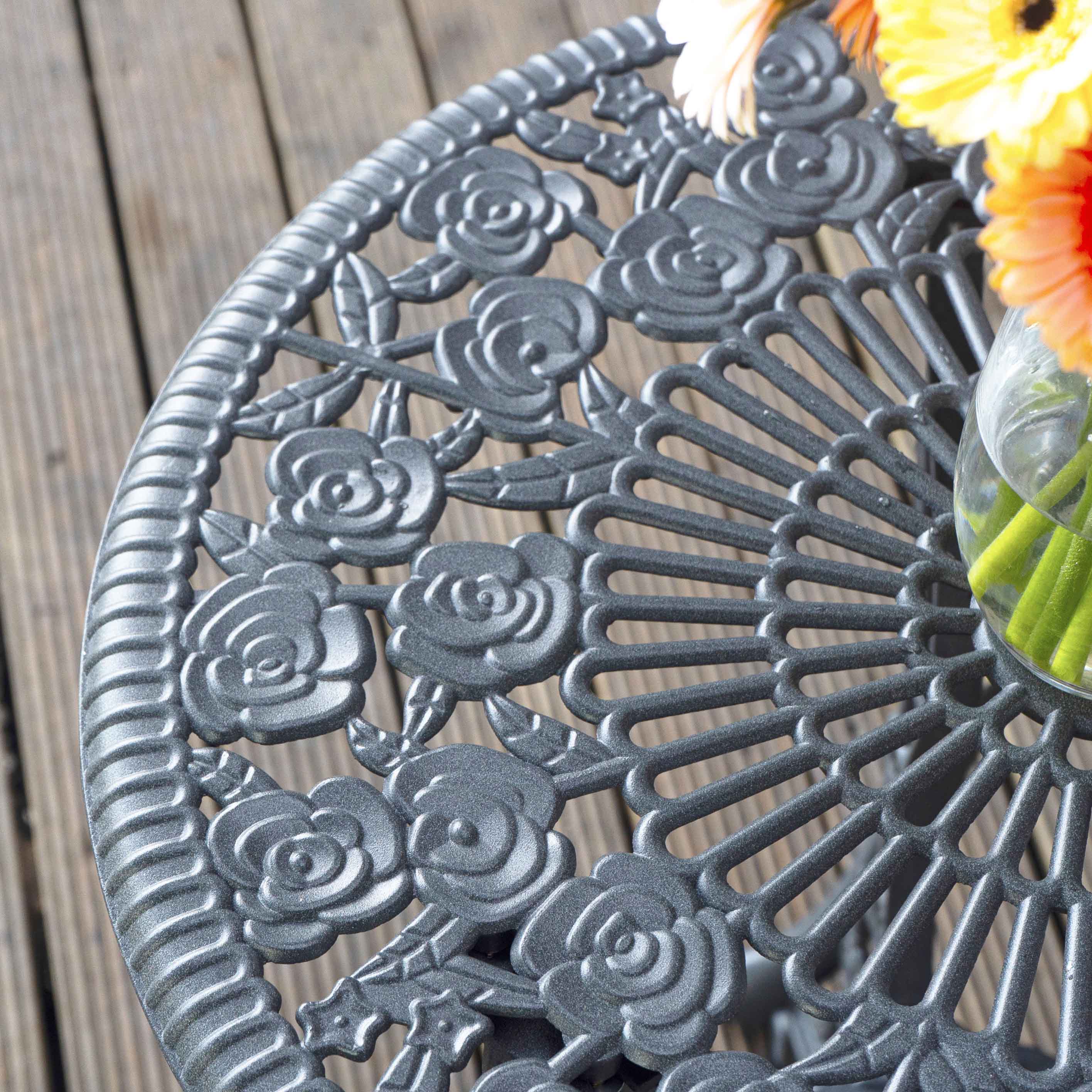 London Rose Table 2 Seater Set - Slate - Image 2