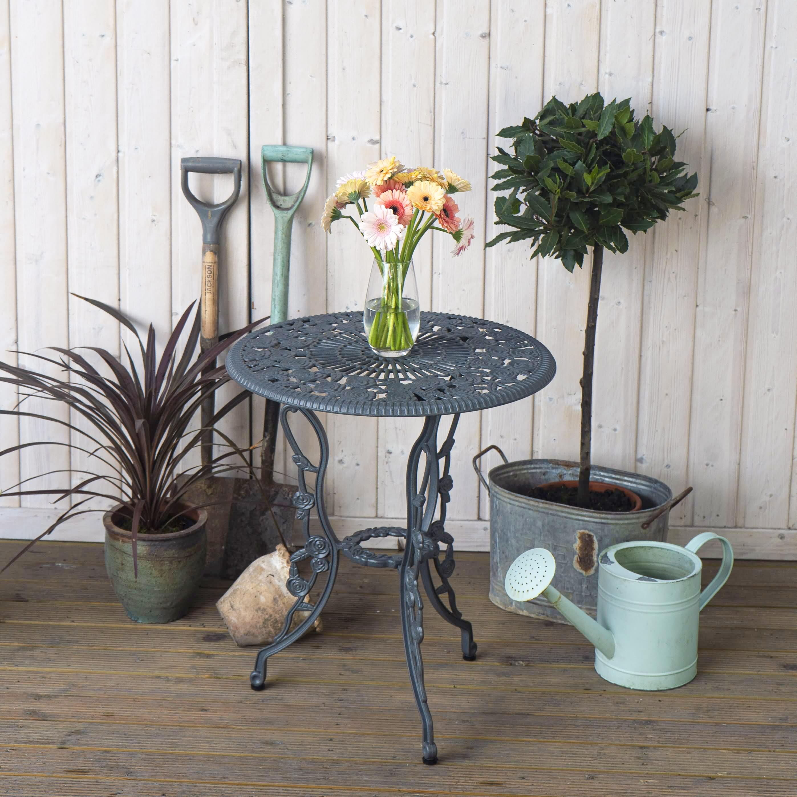 London Rose Table 2 Seater Set - Slate - Image 4