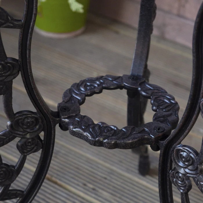 London Rose Table Only - Antique Bronze - Image 3