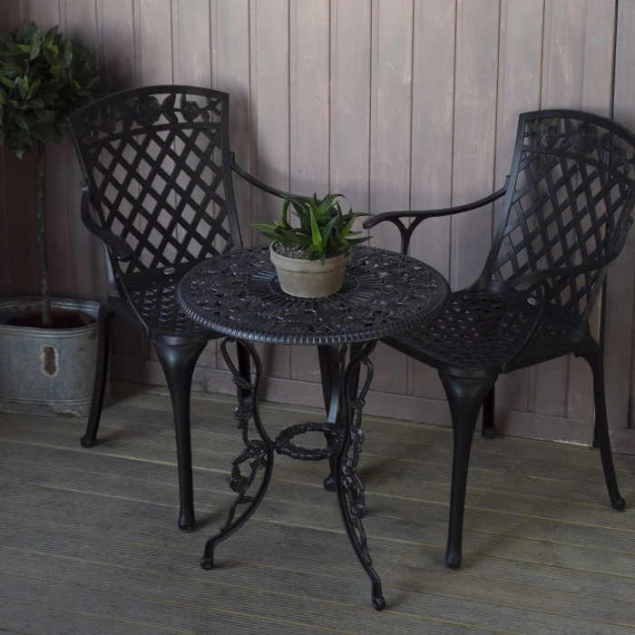 London Rose Table Only - Antique Bronze - Image 4