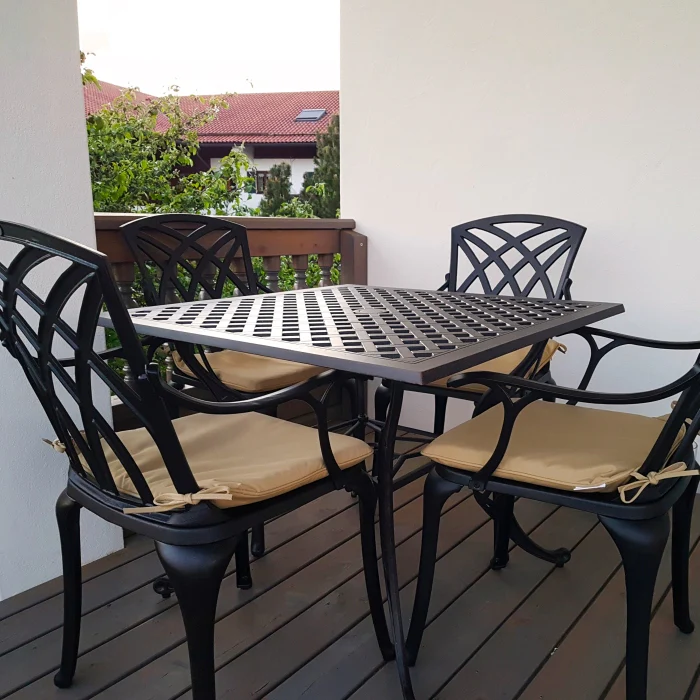 Lucy Table 4 Seater Set - Antique Bronze - Image 8