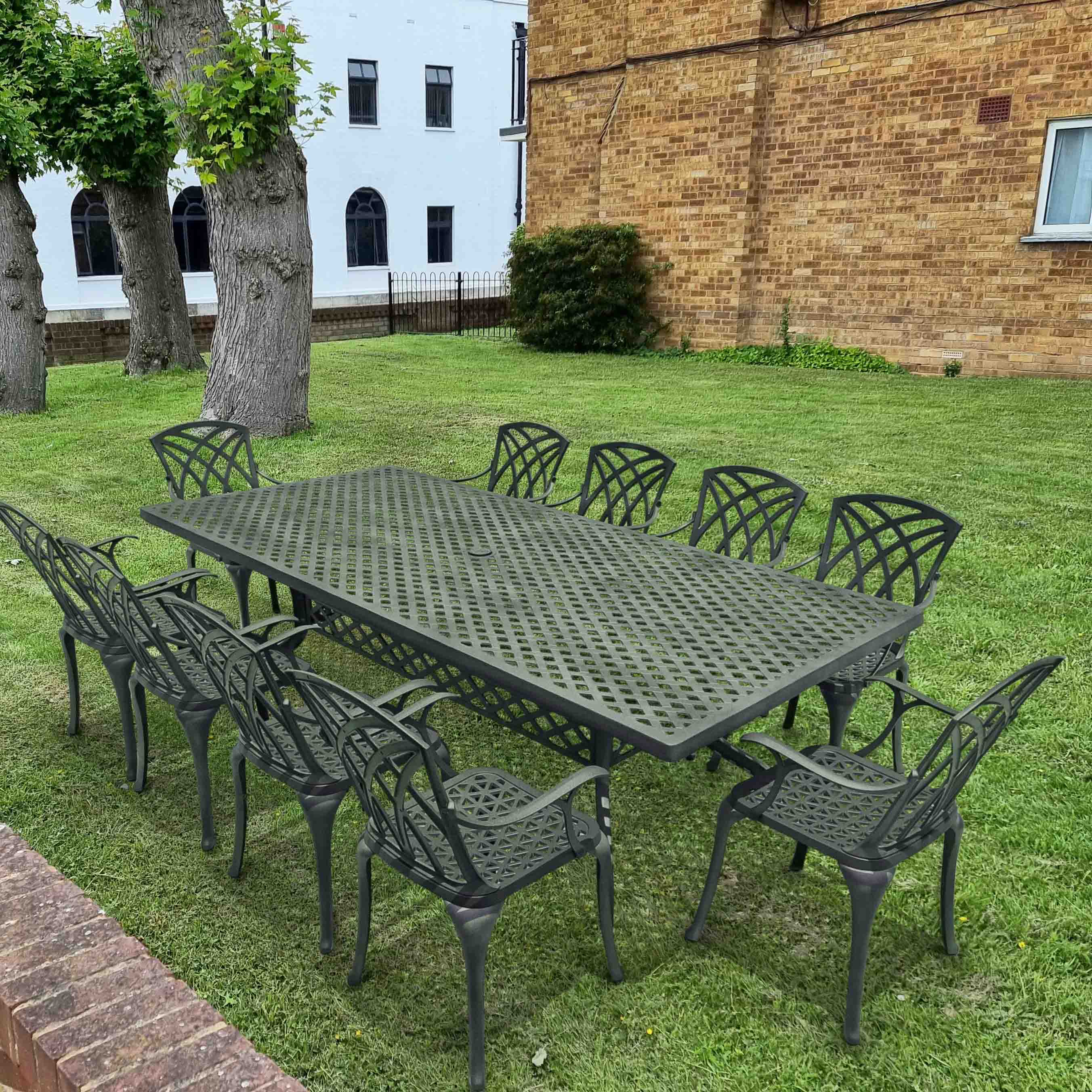 Madison Table 2.6m 10 Seater Set - Slate Grey - Image 3