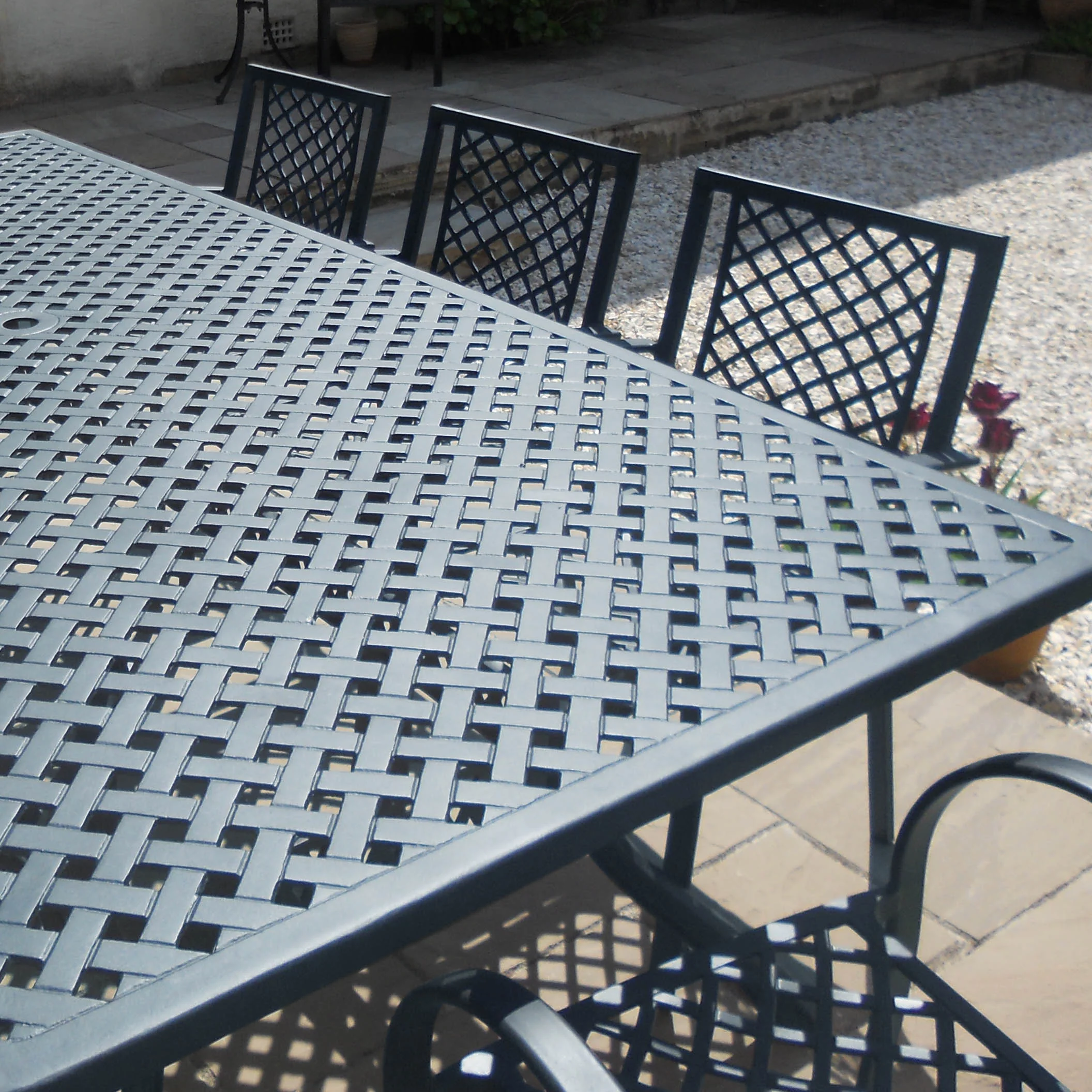 Madison Table 2.6m 10 Seater Set - Slate Grey - Image 4