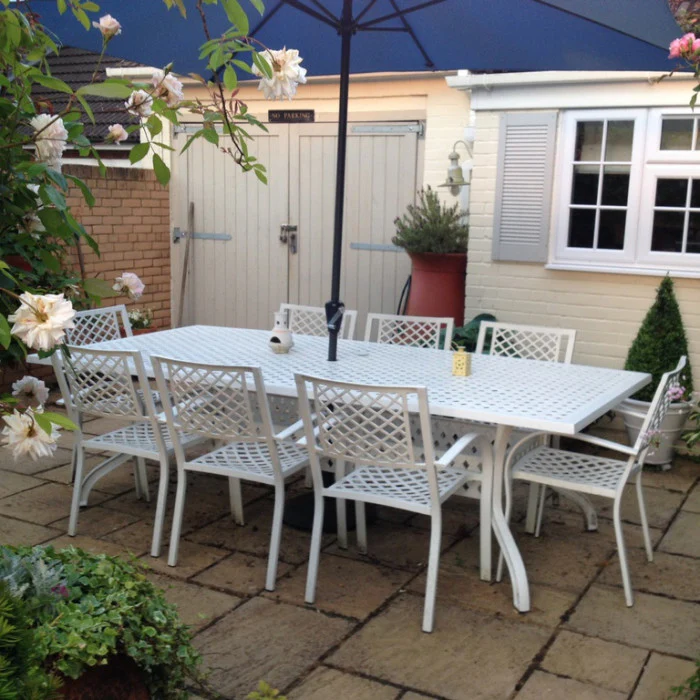Madison Table 2.6m 10 Seater Set - White - Image 3