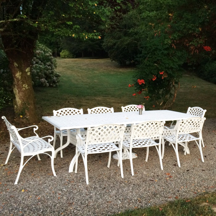 Madison Table 2.6m 10 Seater Set - White - Image 5