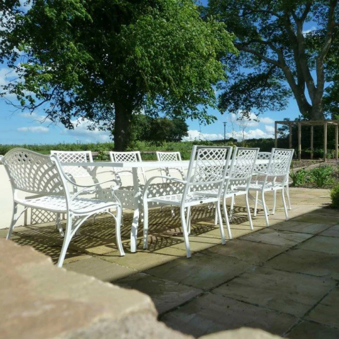 Madison Table 2.6m 10 Seater Set - White - Image 7