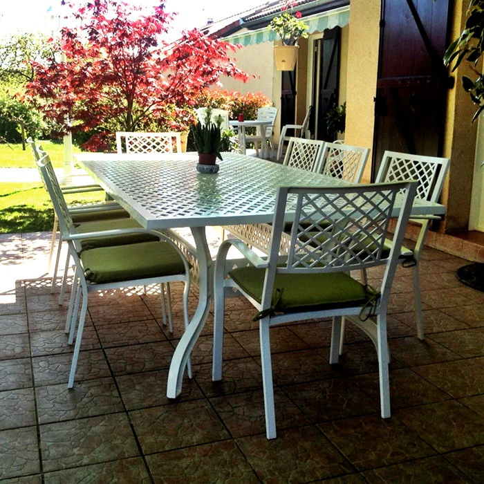 Madison Table 2.6m 10 Seater Set - White - Image 8
