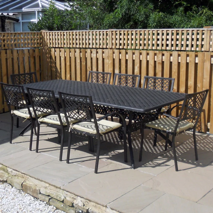 Madison Table 2.6m 8 Seater Set - Antique Bronze - Image 3