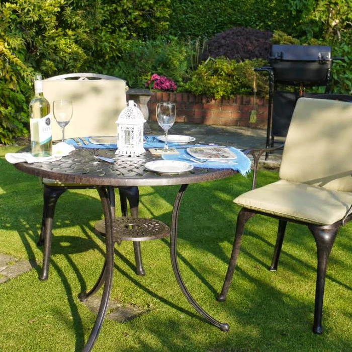 Mia Table 2 Seater Set - Antique Bronze - Image 9
