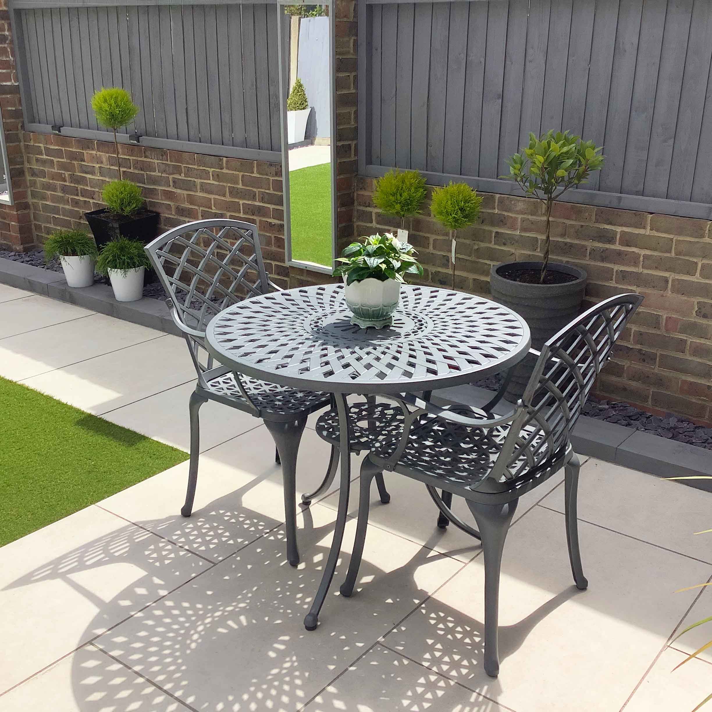Mia Table 2 Seater Set - Slate - Image 5
