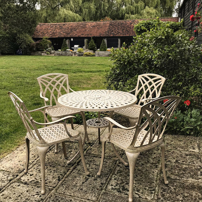 Mia Table 4 Seater Set - Sandstone - Image 7