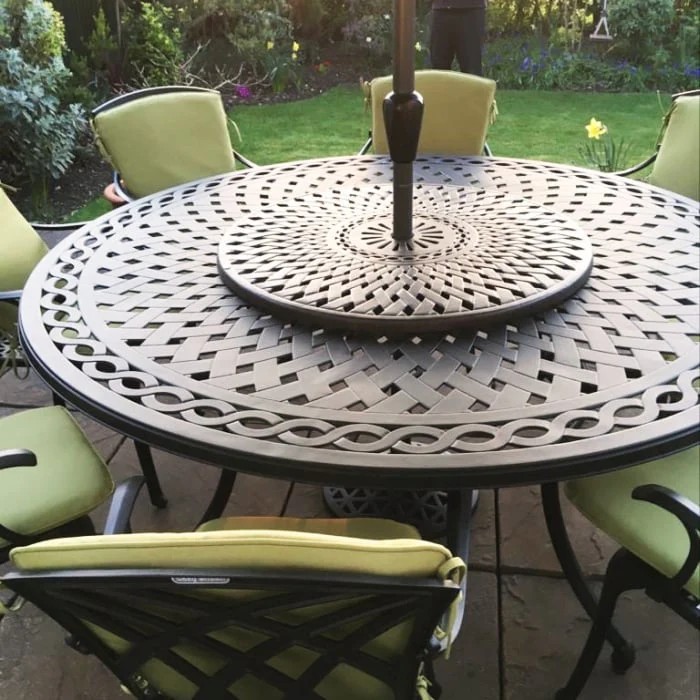 Olivia Table 10 Seater Set - Antique Bronze - Image 9