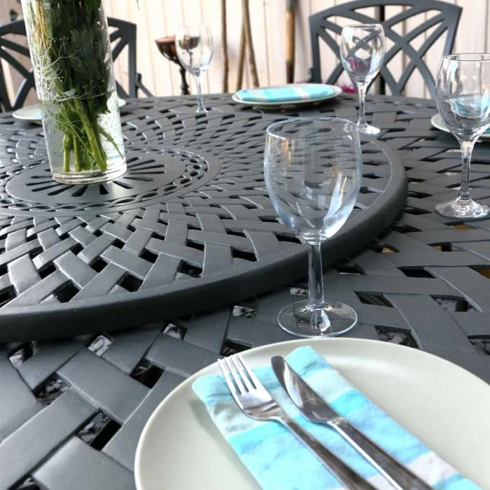 Olivia Table 10 Seater Set - Slate - Image 7