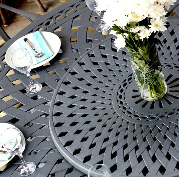 Olivia Table 10 Seater Set - Slate - Image 9