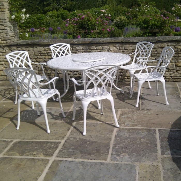 Olivia Table 10 Seater Set - White - Image 7