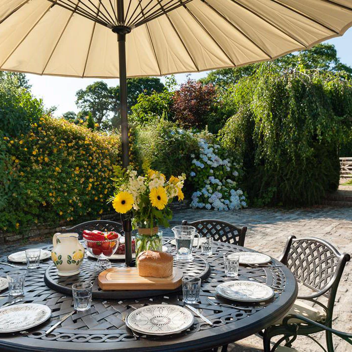 Olivia Table 8 Seater Set - Antique Bronze - Image 3