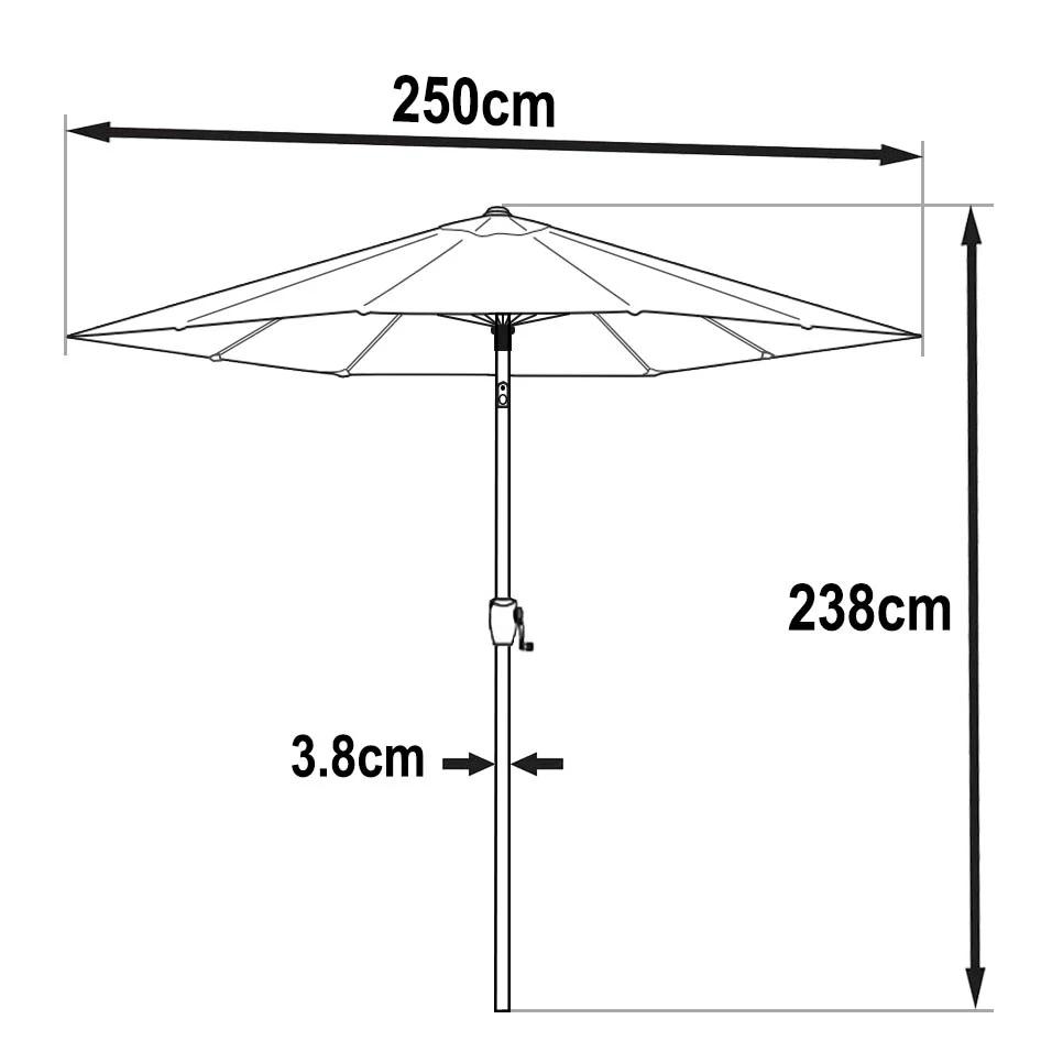Parasol 2.5m - Blue - Image 7