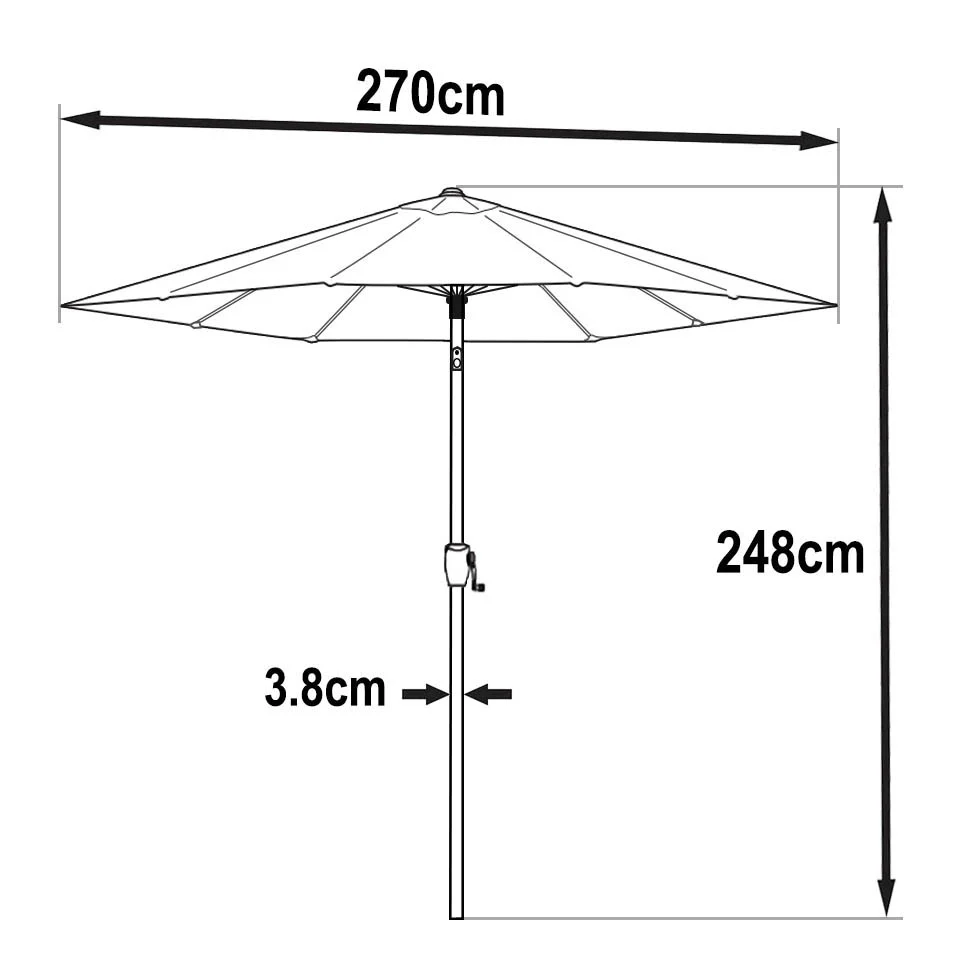 Parasol 2.7m - Green - Image 6