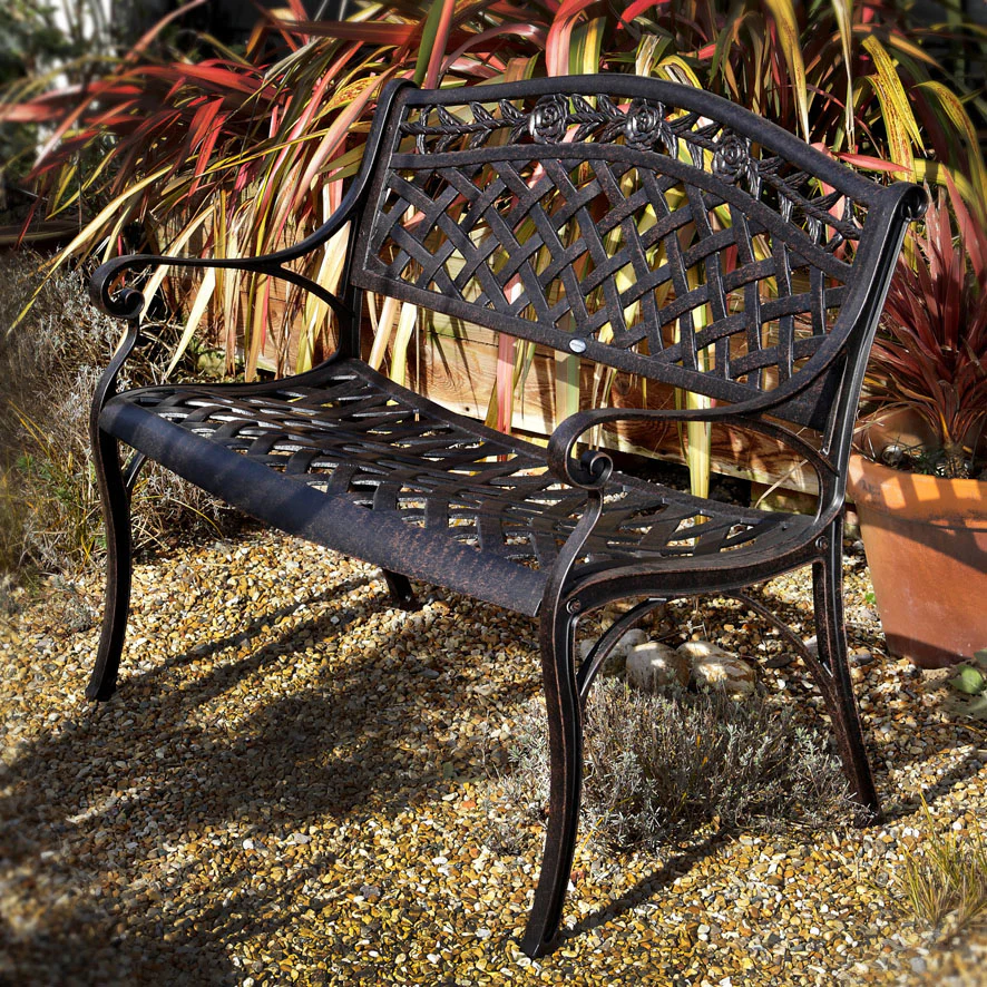 Rose Bench - Antique Bronze - Image 3